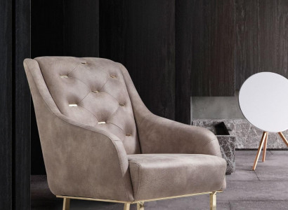 Armchair Textile Living room Luxury Design Furniture Chairs Modern Chesterfield