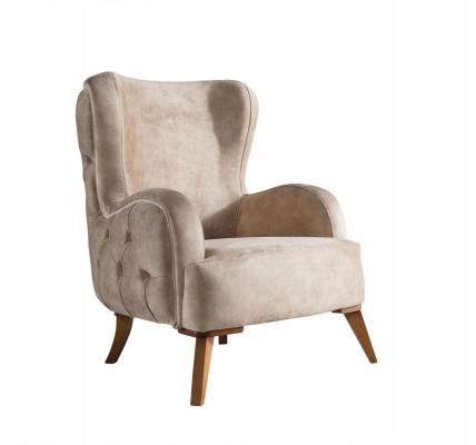 Textile Upholstery Armchair Couch Sofa Seat Luxury Colorful Relax Beige Chesterfield new