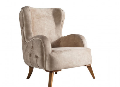 Textile Upholstery Armchair Couch Sofa Seat Luxury Colorful Relax Beige Chesterfield new
