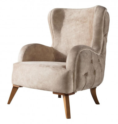 Textile Upholstery Armchair Couch Sofa Seat Luxury Colorful Relax Beige Chesterfield new