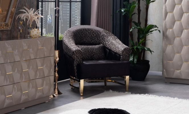 Armchair Library Reading Chair Wing Chair Upholstery Italian Style Furniture Luxury