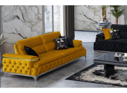 Italian Style Modern Three Seater Sofa Living landscape textile sofa 3 Seater new
