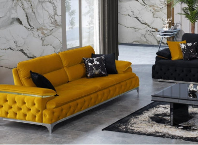 Italian Style Modern Three Seater Sofa Living landscape textile sofa 3 Seater new