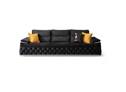 Three Seater Couch Design Sofa Modern 4 Seat Sofas Room Furniture Black Upholstery