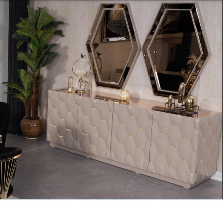 Sideboard Mirror Sideboard Wardrobe 3-piece. Console table Noble Design Console Wood