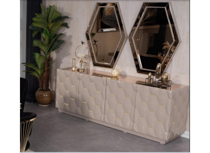 Sideboard Mirror Sideboard Wardrobe 3-piece. Console table Noble Design Console Wood