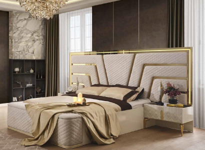 Illuminated Bed Design Double bed Luxury Beds Upholstery Bedroom