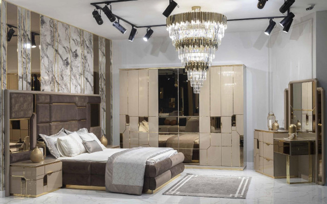Bed Upholstery Bed Frame Furniture Design Double bed Luxury Bedroom
