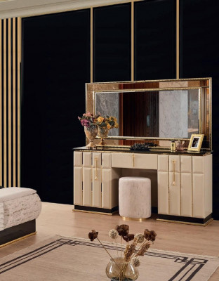Dressing table Chest of drawers with Mirror Console Chests of drawers Bedroom 2pcs.
