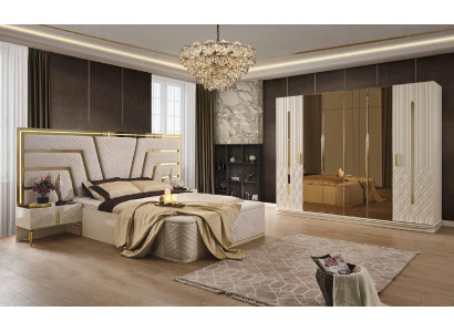 Bedroom Bed Design Beds Bedside tables Wardrobe 4-piece set