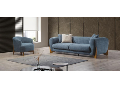 Living room Classic Sofa set 3 Seater Italian Style Armchair new 2pcs.