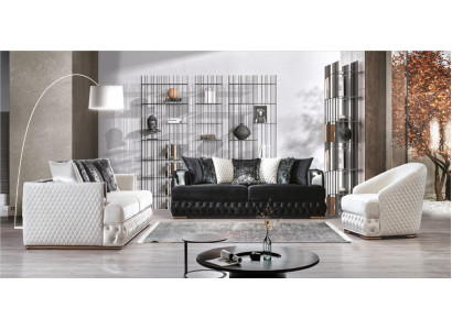 Chesterfield Luxury Sofa set Upholstery Furniture 3+3+1 Living landscape