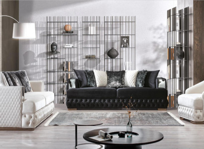 Chesterfield Luxury Sofa set Upholstery Furniture 3+3+1 Living landscape