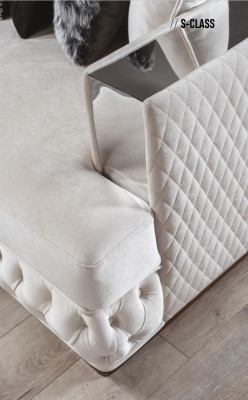 Sofa 3 Seater White Luxury Living room Classic Italian style