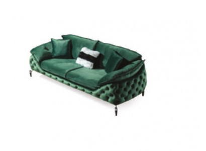 Green Chesterfield Couch Fabric Sofa Couch Furniture Luxury Furnishings Sofas Couches