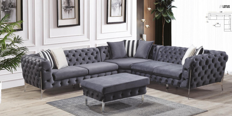 Stool Blue Living room Chesterfield Elegant furniture Italian style