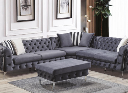 Stool Blue Living room Chesterfield Elegant furniture Italian style