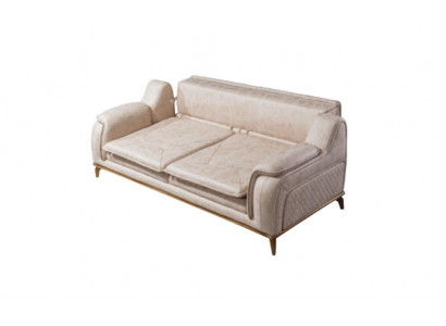 Sofa Beige 3 Seater Living room Classic Design Chesterfield Elegant Style new