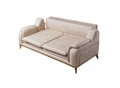 Sofa Beige 3 Seater Living room Classic Design Chesterfield Elegant Style new