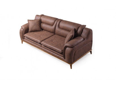 Sofa Brown 3 Seater Living room Classic Design Luxury Italian Style 3 Seater