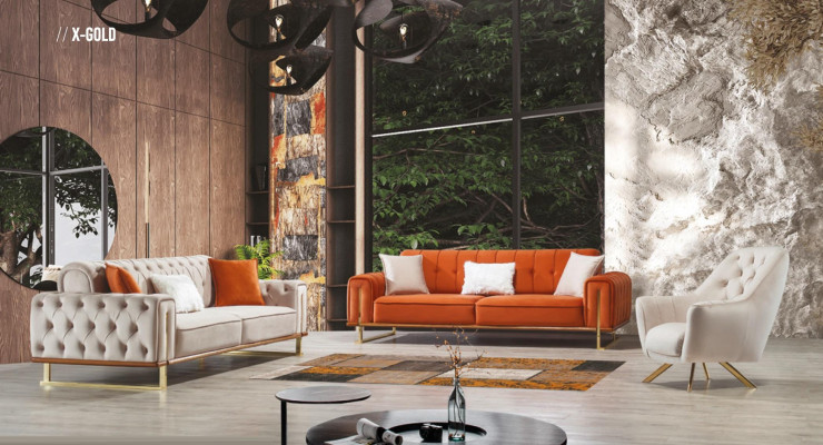 Luxury Furniture US Style Chesterfield Sofa Set Couch Multicolored Sofa
