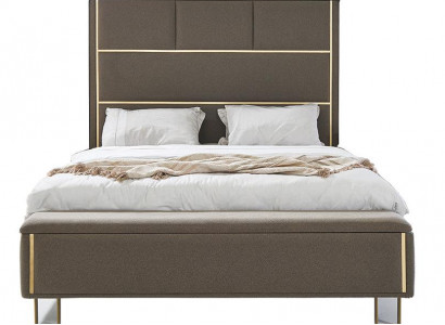 Taupe Upholstery Beds Double bed Wood Bedroom Furniture Hotel Upholstery 180x200