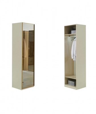Walk-in Wardrobe Furniture Glass Cabinet Tinted Fronts Wardrobe Corner Cabinet