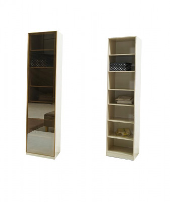 Walk-in Wardrobe Furniture Glass Cabinet Tinted Fronts Wardrobe Corner Cabinet