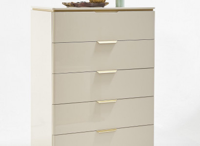Chest of drawers Beige Wood Luxury Tall Cabinet Consoles Cabinets Furniture Sideboard Wardrobe