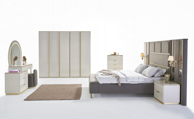 Chest of drawers Beige Wood Luxury Tall Cabinet Consoles Cabinets Furniture Sideboard Wardrobe