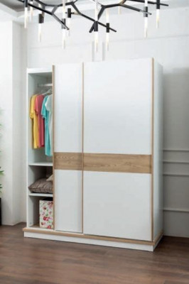 Design Wardrobe Sliding Doors Wardrobe Bedroom Cabinets Wood White Brown