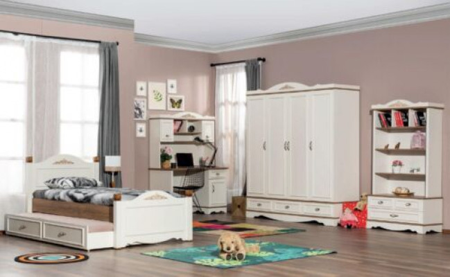 Bookshelf White Youth Room Shelf Bookcase Furniture Shelf Bedroom new