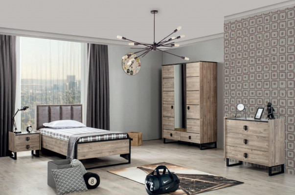 Childrens room Set Childrens bed Bedside table Wardrobe Chest of drawers Bedroom new