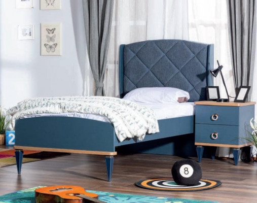 Childrens room Youth Room Bedroom Furniture Complete Set Modern Blue 4pcs.