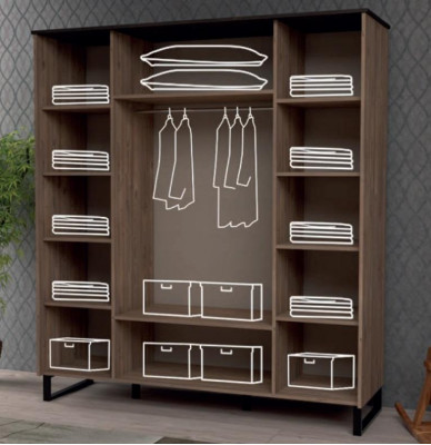 Wardrobe Brown Youth Bedroom Wardrobe Childrens room Design Modern new
