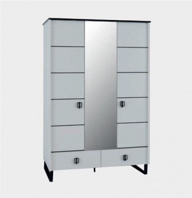 Design Wardrobe Loft Bedroom Cabinets Wardrobe Furniture Wood Gray Luxury