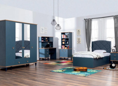 Blue he Bedroom Wardrobe Set Youth Room Teeneger Furniture Wardrobe new