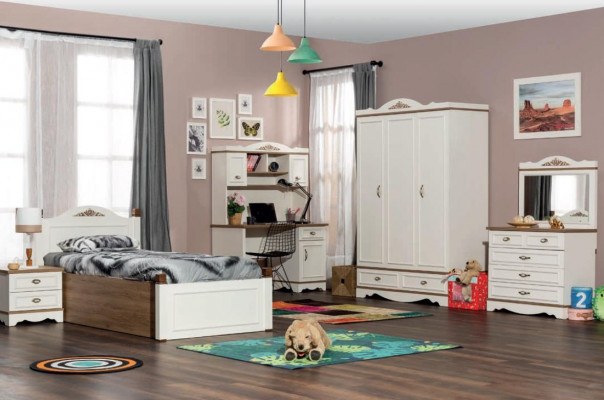 Classic s Childrens room Youth Room Bedroom Set Complete 5-piece. Wood new