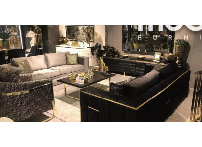 Design Couch Three Seater Upholstery Sofas Fabric Modern 3 Seater Couches Velvet Metal