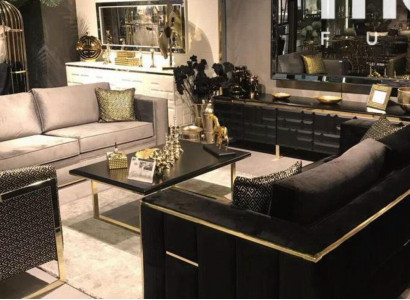 Sofa set 3+3 Seater Sofa Armchair Sofas Luxury Suite Set Velvet fabric Group