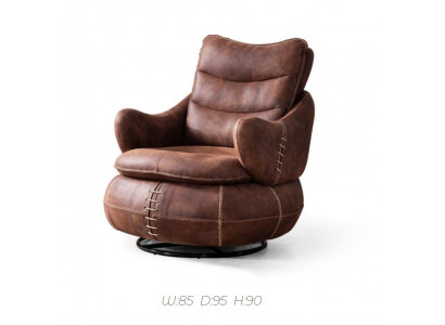 Armchair Seat Classic Design Living room Upholstery Single Seater Leather Style Furniture Luxury