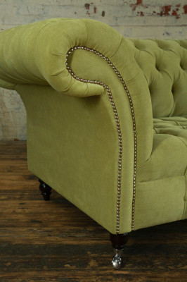 Classic Chesterfield Sofa 4 Seater Sofas Couches Leather Green Design Upholstery
