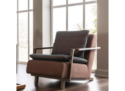 Armchair Wing Chair Cocktail Chair Seater Modern Wooden Frame Fabric Seat