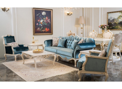 Luxury sofa set 311 Seater Coffee table Sofa Armchair Fabric Couch 4 pieces.