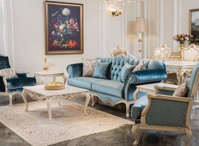 Luxury sofa set 311 Seater Coffee table Sofa Armchair Fabric Couch 4 pieces.