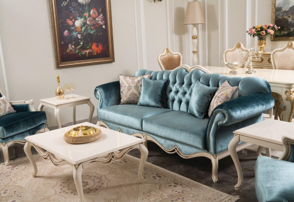 Luxury sofa set 311 Seater Coffee table Sofa Armchair Fabric Couch 4 pieces.