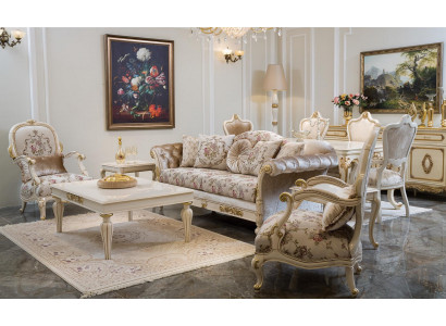 Luxury sofa set Seater Coffee table Sofa Sofas Armchair Fabric Couch 4pcs.