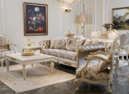 Luxury sofa set Seater Coffee table Sofa Sofas Armchair Fabric Couch 4pcs.