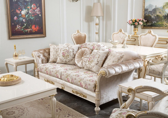 Luxury sofa set Seater Coffee table Sofa Sofas Armchair Fabric Couch 4pcs.