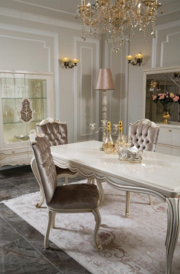 Classic s Dining table 4x Chairs Dining room Group Table Tables Seating group 5pcs